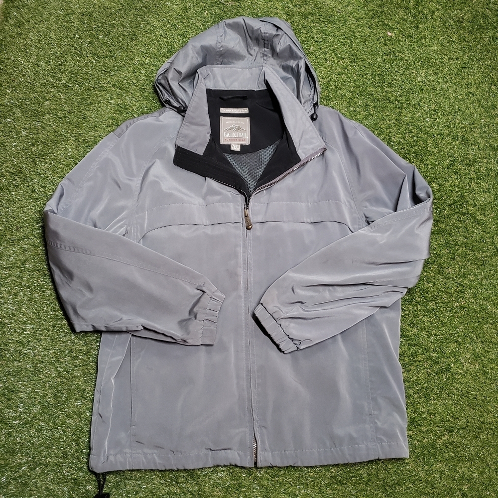 Pacific Trail Mens Black Full ZipRemovable Hooded Lined Jacket Size Medium H1